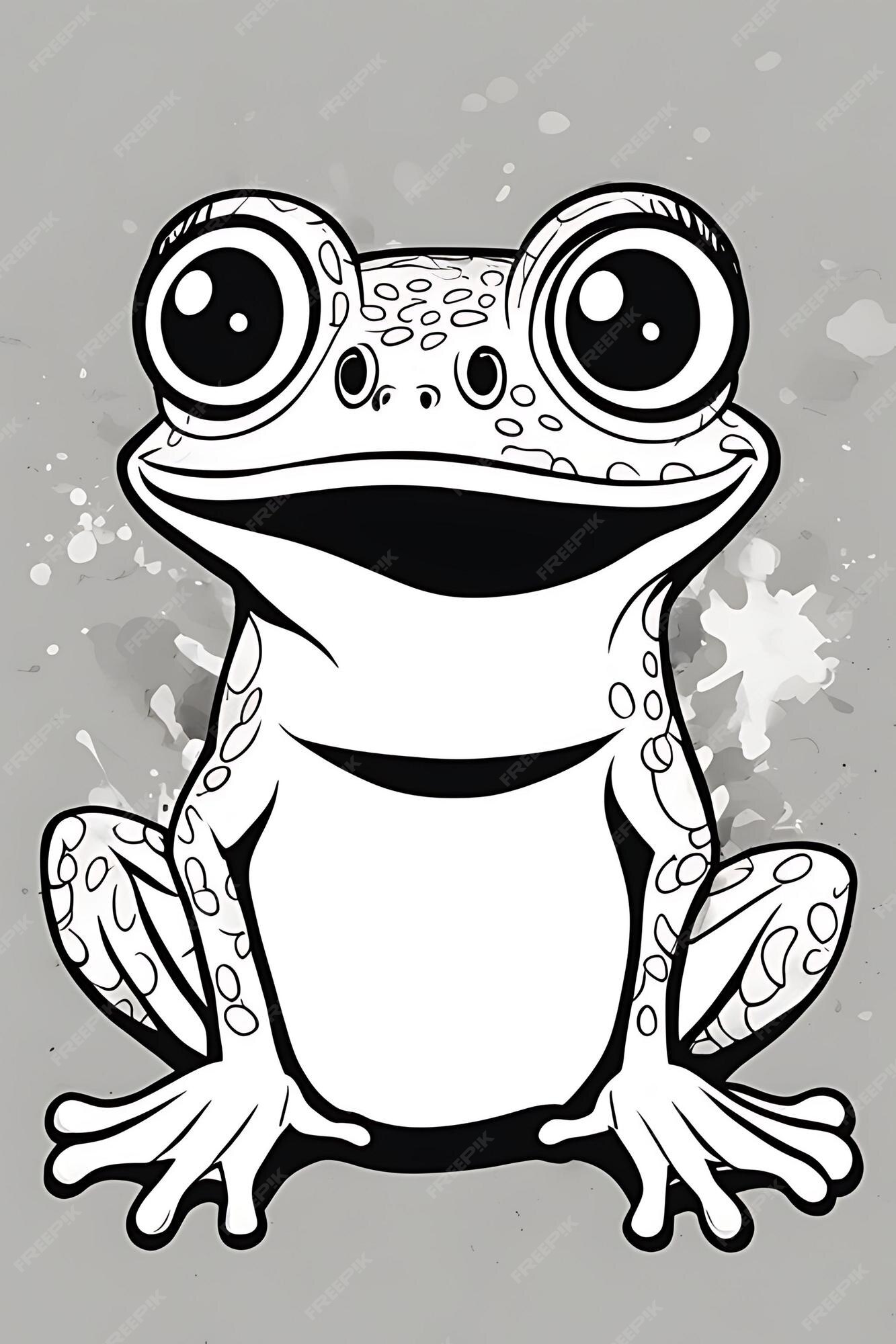 Premium AI Image | Frog Coloring page Printable qualityBlack and White