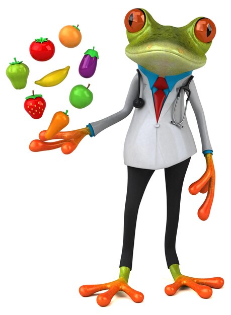 Frog doctor 3D Illustration