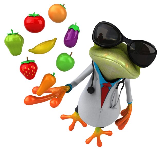 Frog doctor 3D Illustration