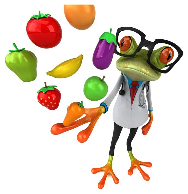 Frog doctor 3D Illustration