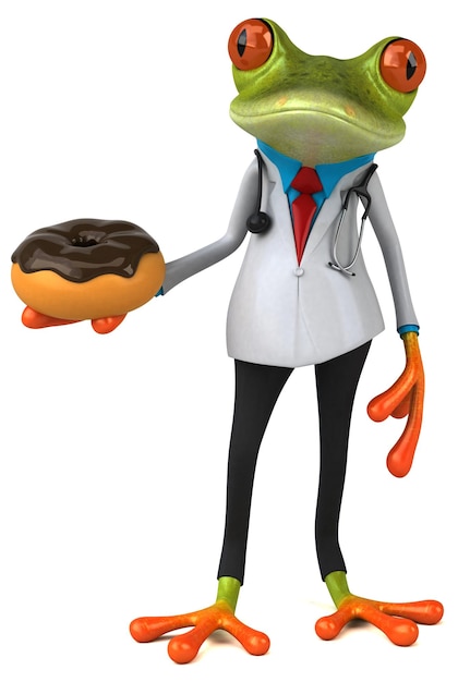 Frog doctor 3D Illustration