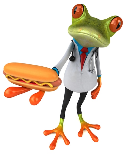 Frog doctor 3D Illustration