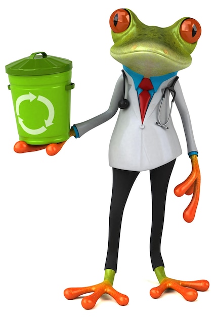 Frog doctor 3D Illustration