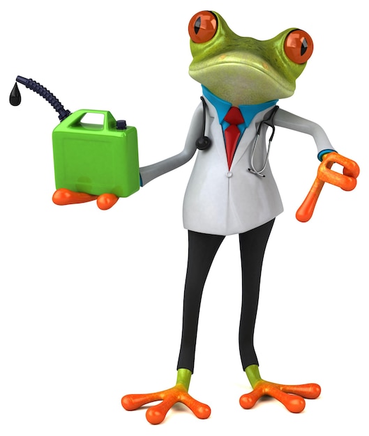 Photo frog doctor 3d illustration