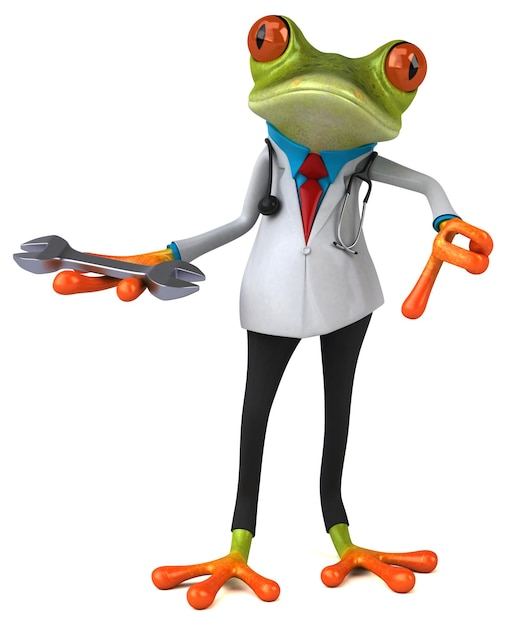 Frog doctor 3D Illustration