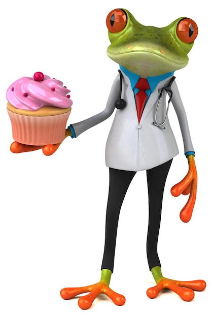 Frog doctor 3D Illustration