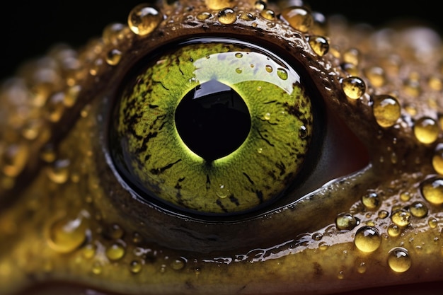 frog eye close up