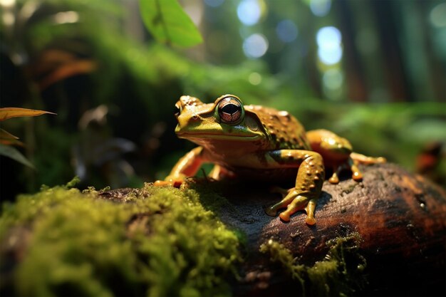 Of a frog in the forest