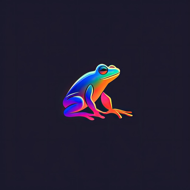 frog gradient minimal logo