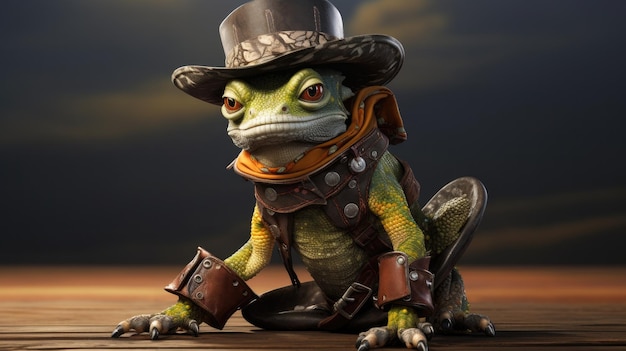 the frog in the hat