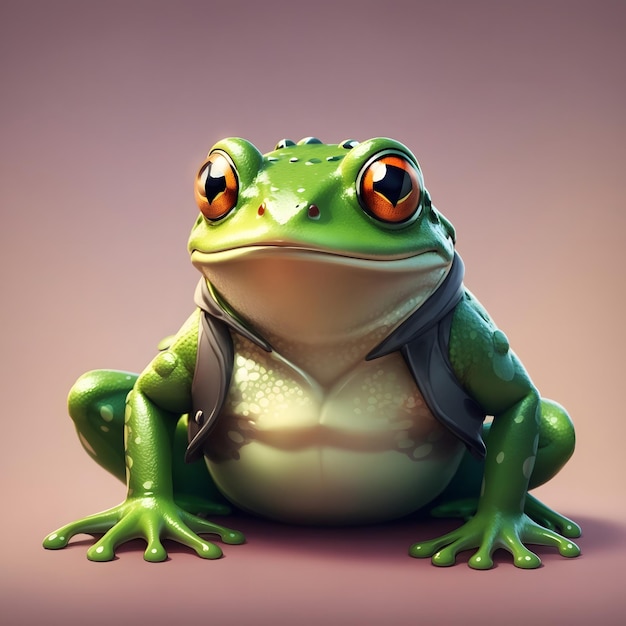 Frog illustration AI Generative