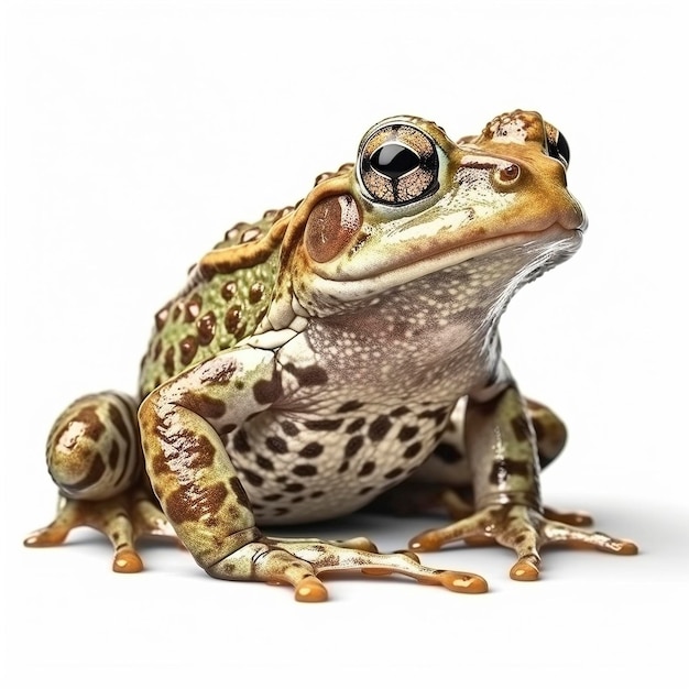 Frog isolated on white background Generative AI