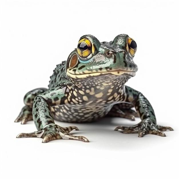 Frog isolated on white background Generative AI