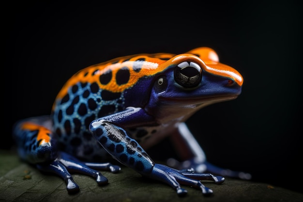 Frog poison colorful macro Generate Ai