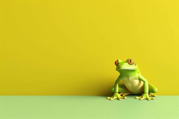 Photo frog reptile mockup generate ai