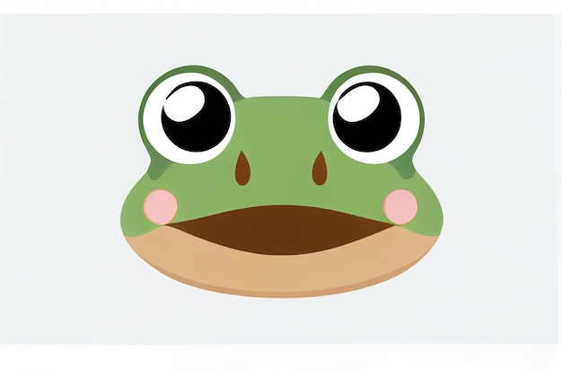 A frog's face with a nose and a nose.