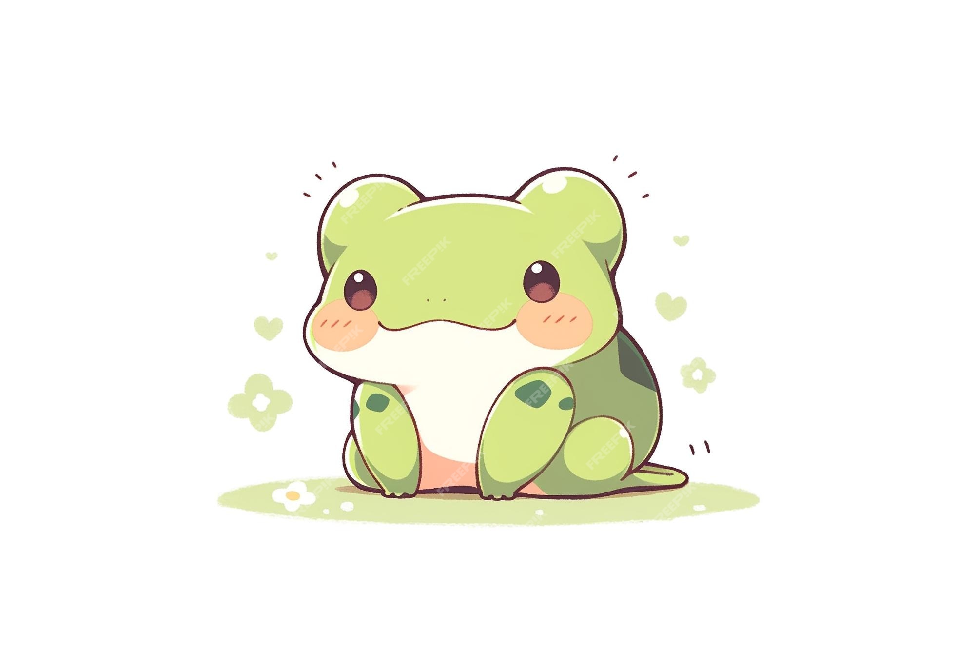 Premium Photo | Frog in a white background with big eyes