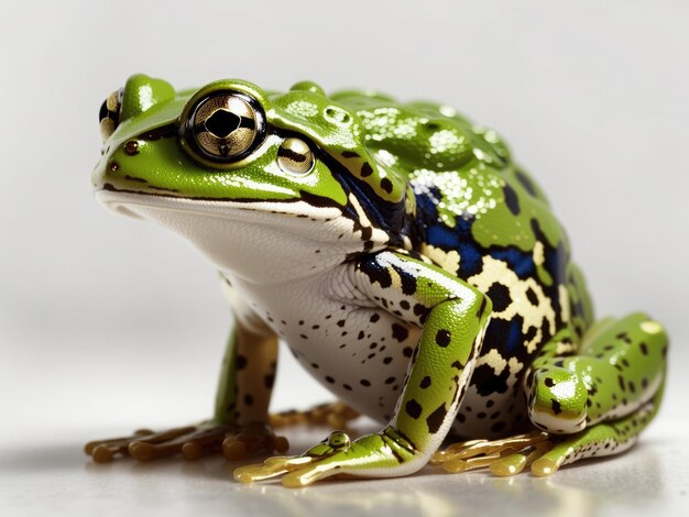 frog on white background