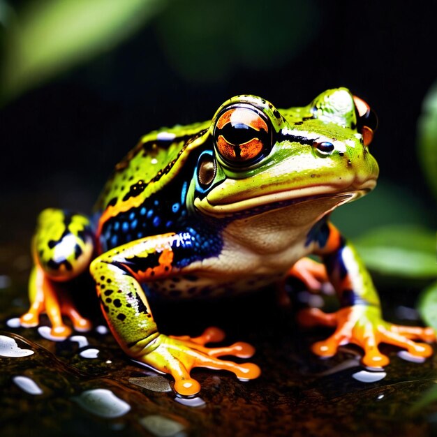 Frog wild animal living in nature part of ecosystem