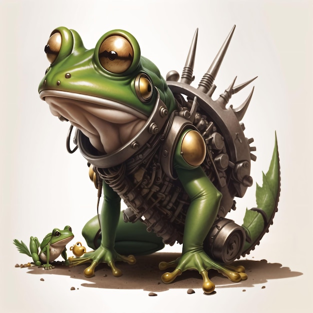 Photo frog with armor