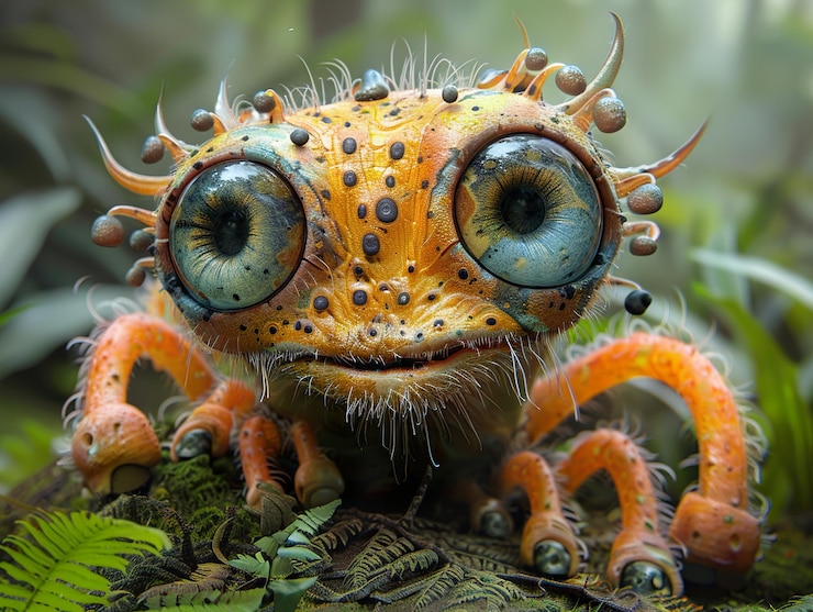 Photo a frog with big eyes and eyes and eyes
