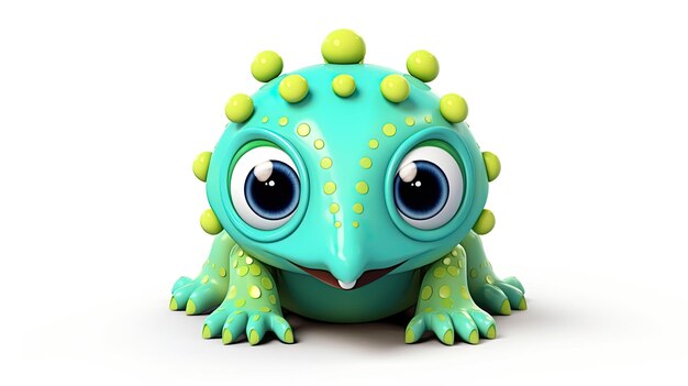 a frog with big eyes and a green eyes