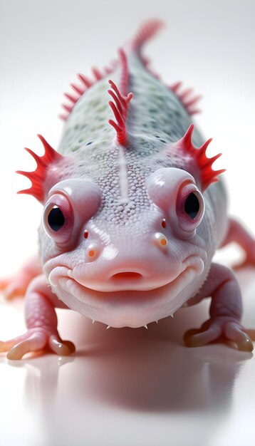 Photo a frog with red on its head and the red tips on its eyes