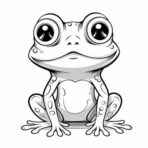 Foto frogtastic f cute frog pagina da colorare con occhi grandi e forme semplici