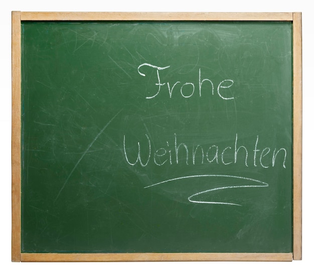 Photo frohe weihnachten blackboard