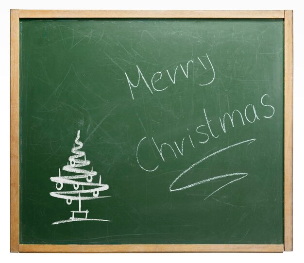 Photo frohe weihnachten blackboard