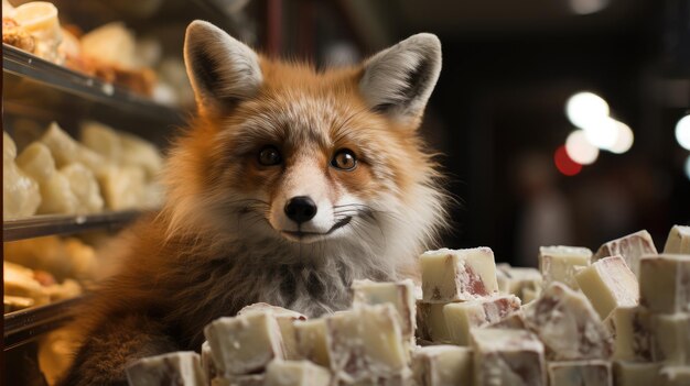 Frolicking fox fixes frozen fromage fixtures