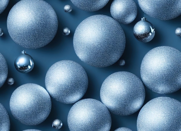 From above background of christmas spheres