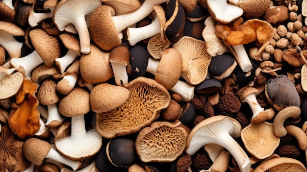 From Below and Beyond Autumn Mushroom Caps