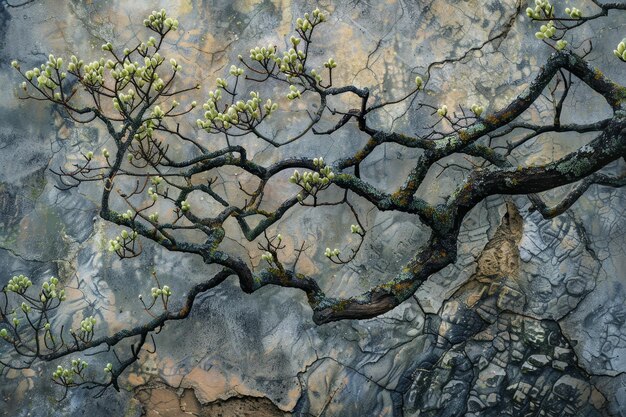 From Dormancy to Vibrancy The Emergence of New Life on an Acacia Tree as Spring Breathes Life into