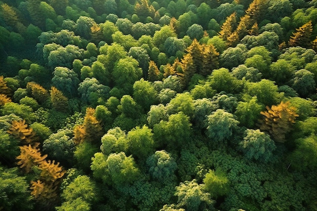 From high above the summer forests resemble a patchwork quilt of varying shades of green