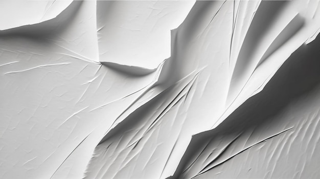 From Smooth to Rough White Paper Texture Creases and Folds Generative AI