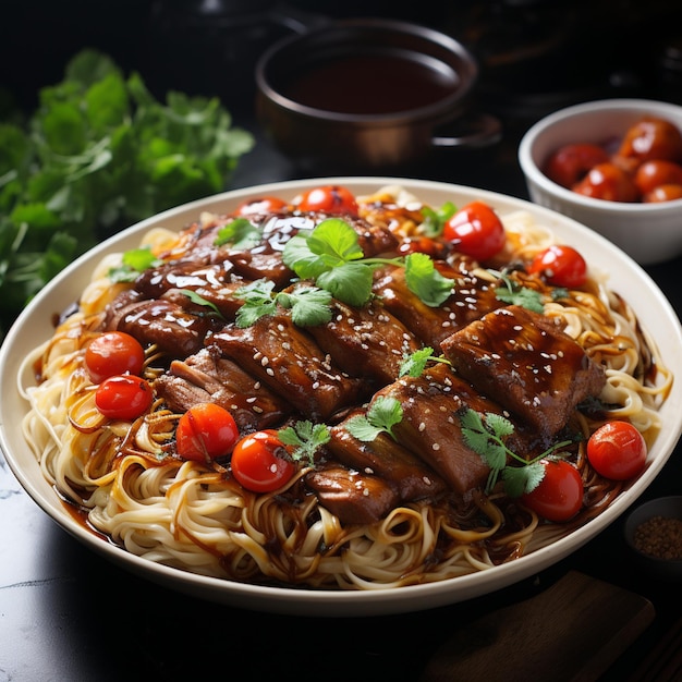 From Top to Bottom a plate of delicious tomato beef