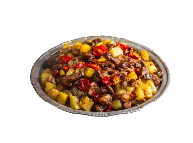 Photo from turkish cuisine meat vegetable kebab casserole turkish name maras tava or kahramanmaras tava orman kebabi