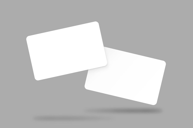 사진 밝은 배경의 앞면과 뒷면 일반 흰색 카드