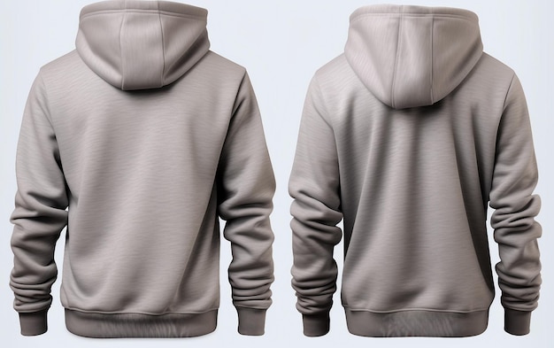 Front and Back Views of a FleeceLined Hoodie