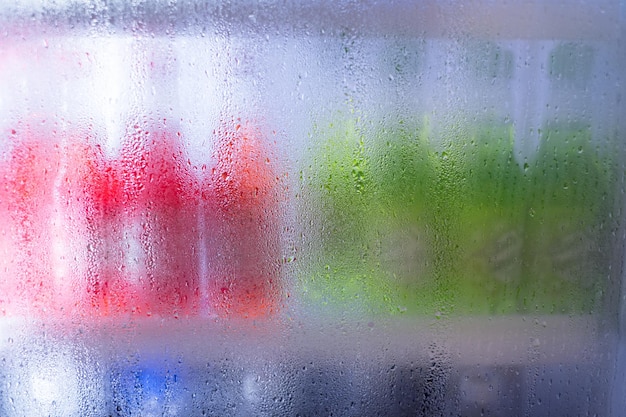 Front door freezer with vapour wet and energy drink beverage