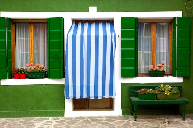 Front door of Home Old European House Italy