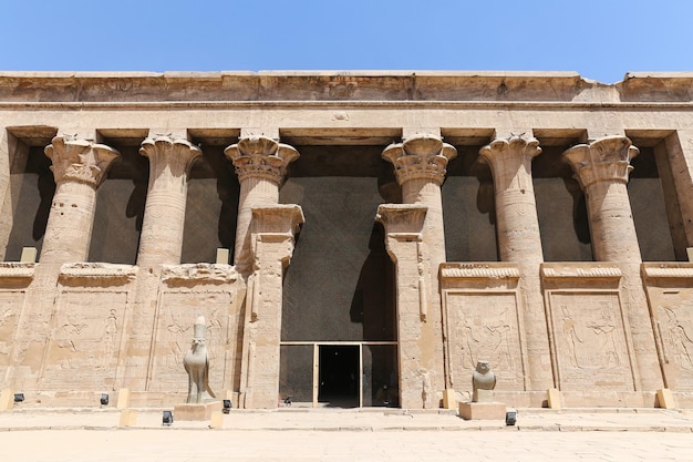 Front of Edfu Temple in Edfu Egypt