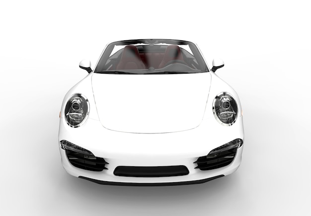 Photo front of a generic white sport car