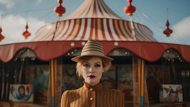 Фото front of a circus tent with a topper