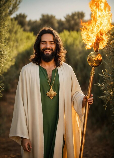 Front portrait photography a smiling joyous st jude staring ahead directly into camera