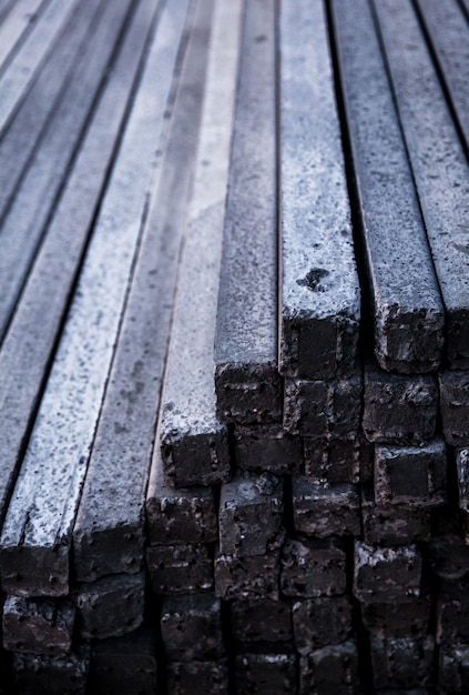 Front and side view of concrete pole pile