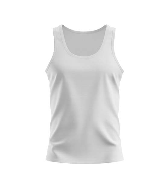 Photo front tank top on white background