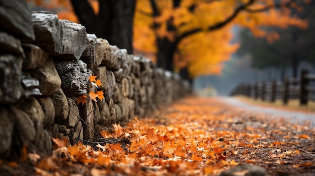 Вид спереди осенние листья и выветрившаяся деревянная поверхность