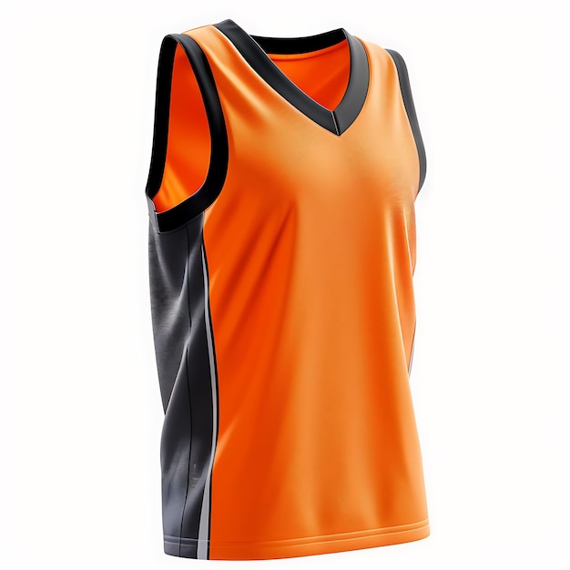 Front view basketball jersey 3d isolated mocku